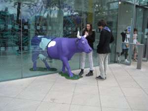 Purple Cow - part of the Underbelly show at South Bank in England