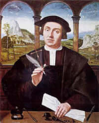 Porträt eines Notars aka Painting of a civil law notary by Quentin Massys