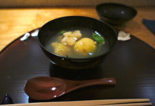 Lobster dumpling broth