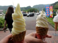 Ice Cream in waffle cones.