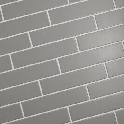 SomerTile's gray, retro porcelain subway tiles on sale at Amazon.