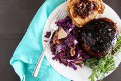 Portobello in a succulent burger