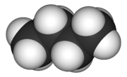 Butane molecule - 3-dimensional rendering
