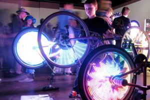 Torque applied to bicycle wheels.