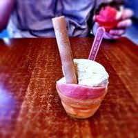 French vanilla and blood orange gelato.