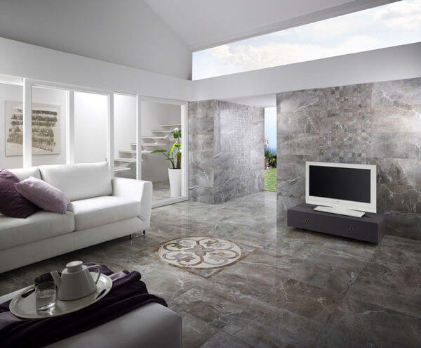 Porcelain tiles can be made to look like marble.