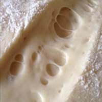 Air bubbles formed while baking bread with Yeast