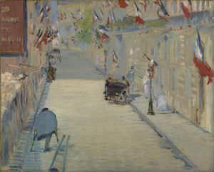 The Rue Mosnier with Flags by Édouard Manet.