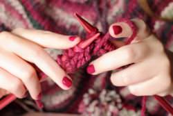 Knitting with needles