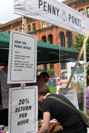 A self-proclaimed Ponzi scheme in action